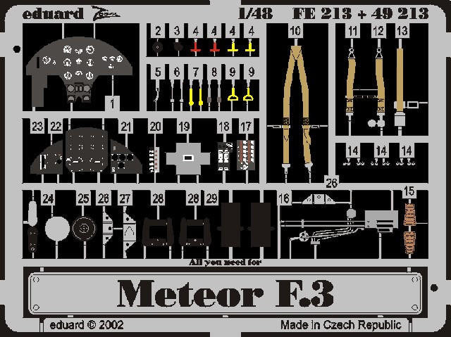 Eduard 1/48 Meteor F Mk 3 Zoom For TAM FE213
